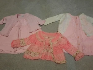 Baby Girl Bundle Dresses and Cardigans 0-3 months Pinks Summer - Picture 1 of 10