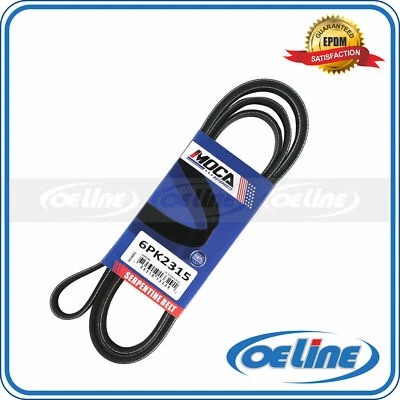 EPDM Serpentine Belt 6PK2315 For 1995-1997 Jeep Wrangler Cherokee 2.5L 4.0L - Image 1 of 4