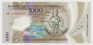 Vanuatu 1000 Vatu 2014 Pick 13 UNC Uncirculated Banknote - Imagen 1 de 2