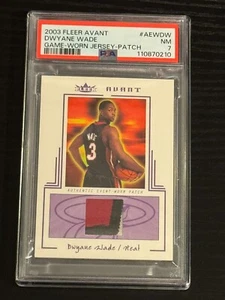 2003 Fleer Avant GW Jersey Patch Dwyane Wade RC /25 PSA NM 7 (Pop:1, höher:1) - Bild 1 von 2
