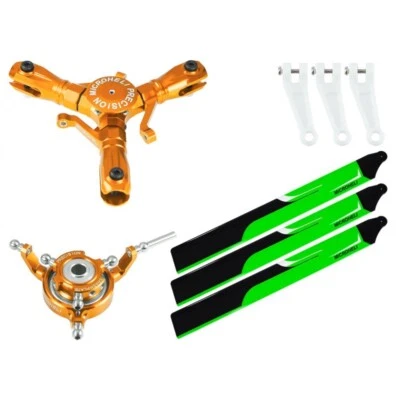 Juego de conversión de cuchillas de plástico de carbono triple verde MH CNC (ORO)-INFUSIÓN DE CUCHILLAS 180 Foto 1 de 2