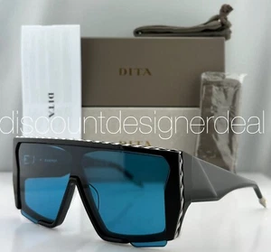 DITA SUNDROP Square Sunglasses DTS429-A-01 Black Frame Light Blue AR lenses NEW - Picture 1 of 8