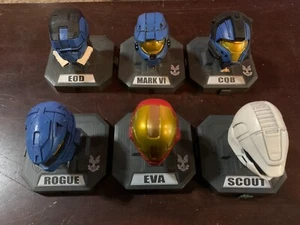 Lotto CASCHI MINI HALO x6 (EOD, Mark VI, CQB, Rouge, EVA, Scout) McFarlane Halo 3 - Foto 1 di 8