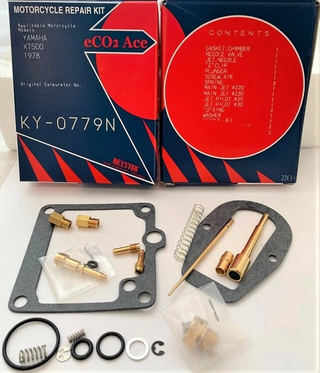 YAMAHA XT500 XT500G KEYSTER CARBURETOR CARB REBUILD REPAIR KIT 1978 - Image 1 of 4