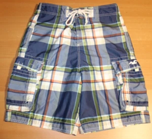 Mens Hollister California Drawstring Surf Swim Board Shorts Trunks Small Plaid - Picture 1 of 7