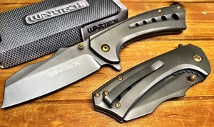 Wartech 7.75" Ball Bearing Assisted Tactical Cleaver Blade Pocket Knife EDC PBB1 - Picture 1 of 6
