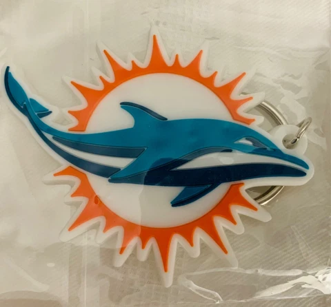 Miami Dolphins Acrylic Key Ring New Cover