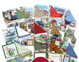 12 Pages Picturesque Pastimes 8" x 8" Double Sided Papers 150gsm NEW - Picture 1 of 3