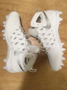 NIKE HUARACHE V MID LACROSSE CLEATS GRY (010) WHT (100) BLAU (410) 807142 OHNE KARTON - Bild 1 von 4