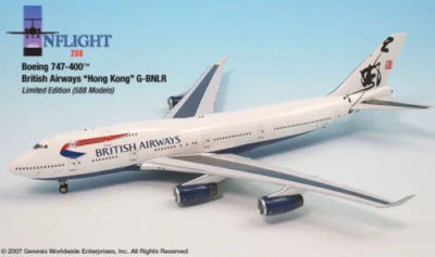 Modelo 1/200 diecast IF744005 British Airways Hong Kong 747-400 G-BNLR a bordo  Foto 1 de 4