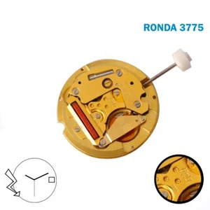 Ronda Harely 3775 SWISS🇨🇭 Uhrwerk, 3 Zeiger, Gold Datumsscheibe bei 3. - Bild 1 von 2