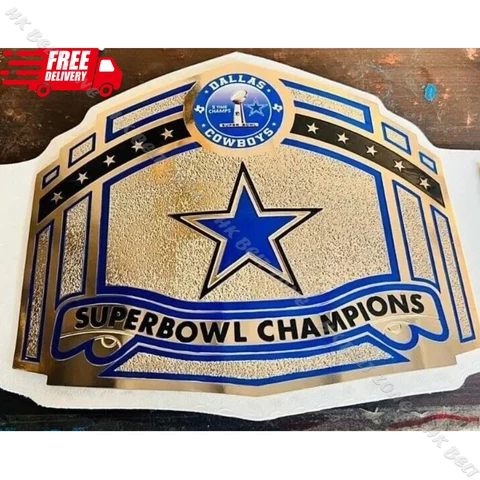 Dallas Cowboys Superbowl Championship Leather title belt Adult size 2mm NEW Cover