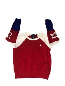 Polo 2022 Ralph Lauren Girls Sm 7 Team USA Olympic Red White Blue Sweatshirt - Picture 1 of 7
