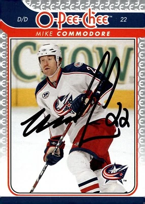 Mike Commodore - Signed 2009-10 O-Pee-Chee Card #6 - Columbus Blue Jackets - Image 1 of 2