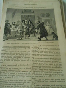 Scène Théatre Hollandais au 18ème 1862 Gravure Print Article - Picture 1 of 1