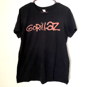 Vintage Gorillaz Demon Days Band T-Shirt Tour Merch Black Size Large - Picture 1 of 6