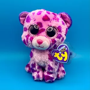 TY Beanie Boos - GLAMOUR the Pink Leopard (Glitter) 2nd Gen Hang/3rd Gen Tush - Picture 1 of 1