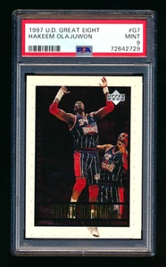 1997-98 UPPER DECK HAKEEM OLAJUWON GREAT EIGHT RARE INSERT #107/800 PSA 9 MINT! - Picture 1 of 2