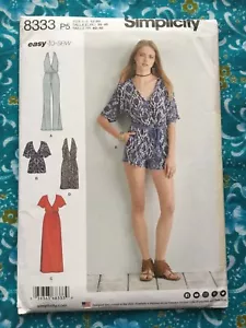 Simplicity Sewing Pattern 8333 Misses Dress Top Jumpsuit Sz 12-20 Uncut FF - Picture 1 of 6