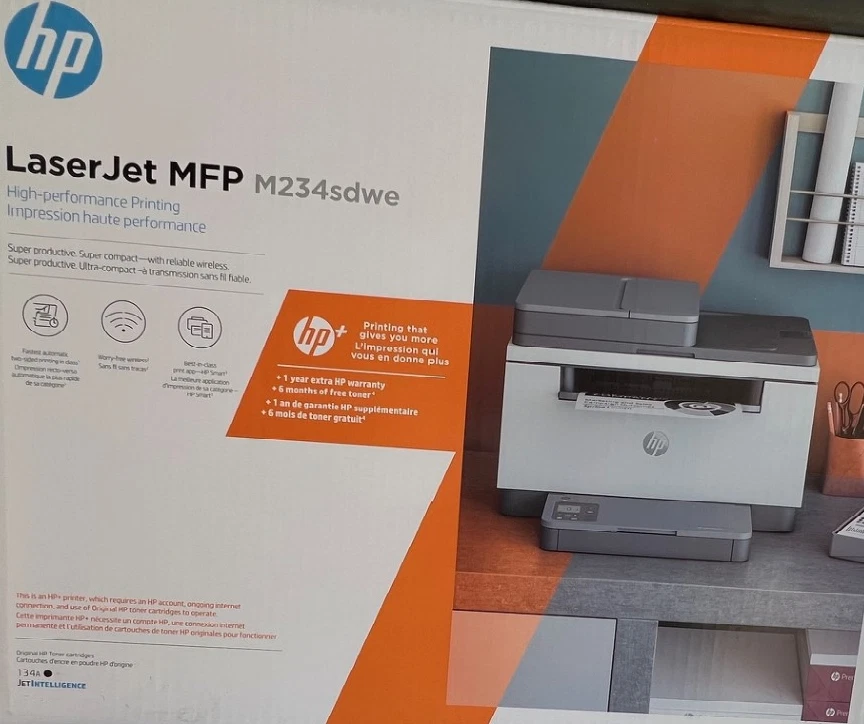 HP LaserJet MFP M234sdwe B&W Printer (Print/Copy/Scan/Duplex/Wireless/~ 30 PPM) - Image 1 of 1