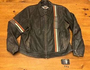 Genuine 2006 Harley Davidson 2XL Leather Lined Jacket 98099-07VM - Picture 1 of 24