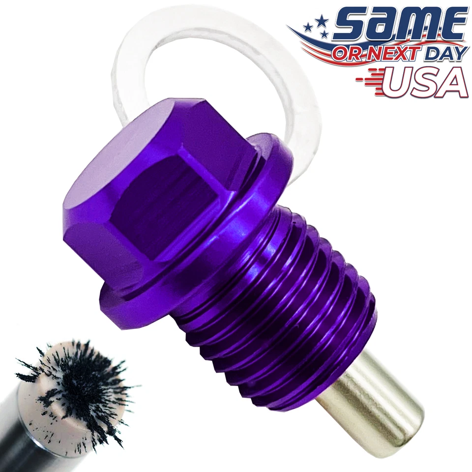 PURPLE M14 x 1.5 MAGNETIC Oil Drain Plug HONDA ACURA MITSUBISHI - FAST USA SHIP - Image 1 of 4