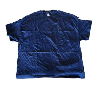 Hanes Beefy-T Men's Size 5XL Short Sleeve Blue T-Shirt - Picture 1 of 6