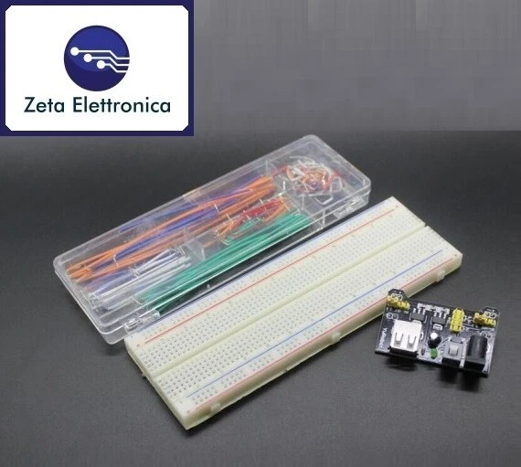 Breadboard 830 Puntos 140 Jumpers Puentes MB102 Alimentación Arduino Set Kit - Imagen 1 de 1