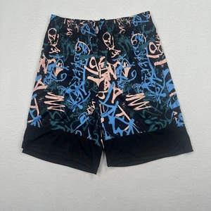 DSG Shorts Youth XL Black Knit Training Multicolor Tagger Athletic - Picture 1 of 6