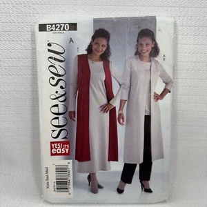 Butterick 4270 Misses Dress Duster Pants Top Pattern 6-14 *Uncut - Picture 1 of 5