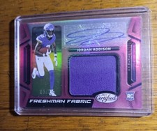 2023 Panini Certified - Jordan Addison - Freshman Fabric - Pink - RPA - /75 - RC
