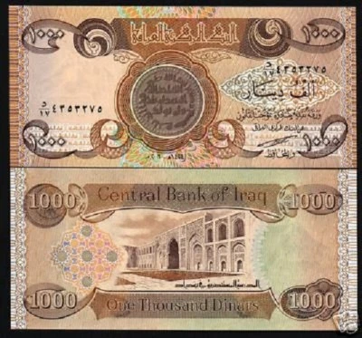 IRAQ 1000 IRAQI DINARS P-93 2003 x 1 Pcs MEDIEVAL COIN UNC CURRENCY BANK NOTE - Image 1 of 4