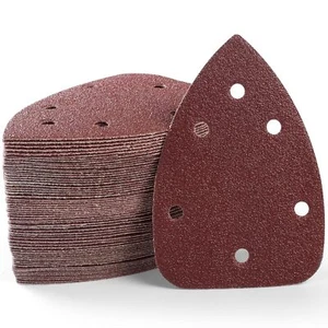 60PCS Mouse Detail Sander Sandpaper Hook Loop Sanding Pads Sheets P60-240 - Picture 1 of 7