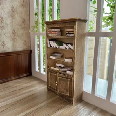 1:12 Dollhouse Miniatures Furniture Old Bookcase Display Stand Handmade Unique - Image 1 of 4