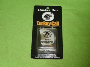 VINTAGE NEW QUAKER BOY 11103 TWIN II SMALL FRAME DIAPHRAGM TURKEY CALL W/BX/INST - Picture 1 of 2