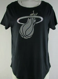 Miami Heat NBA Alternative Women's Black Crewneck Short Sleeve Shirt - Picture 1 of 5