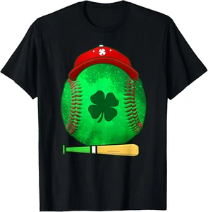 St Patricks day Shamrock Baseball Irish for boys kids men T Shirt - Picture 1 of 4