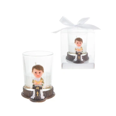 Mega Favors - Juego de velas de resina polivinílica predicando bebé niño pequeño - Azul, 12 piezas Foto 1 de 3