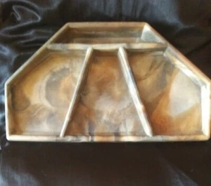 Vintage Men’s Vanity Valet Tray. Carved Stone Bathroom, Bedroom Decor. 7x13" - Picture 1 of 3