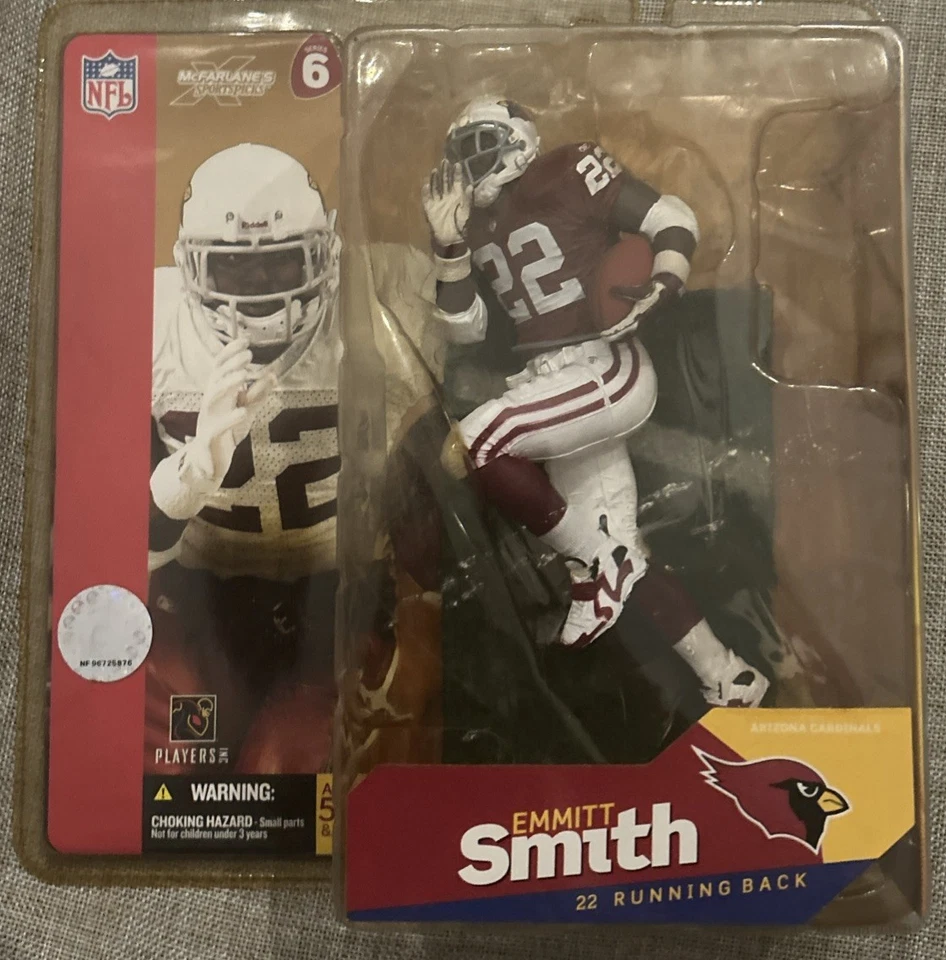  McFarlane NFL #22 Emmitt Smith Arizona Cardinals Serie 6 Variante Roja Persecución NUEVO Foto 1 de 2