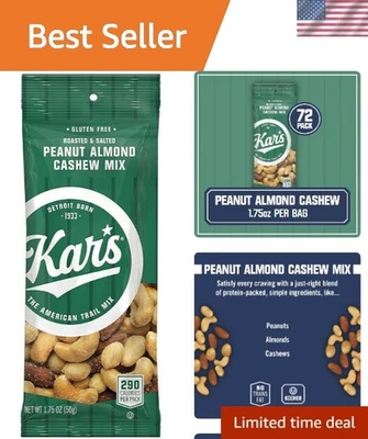 Kar’s Nuts Mezcla de Anacardo Cacahuete Almendra, Paquete de 72 – Sin Gluten Foto 1 de 4