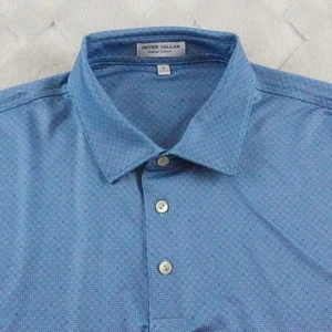 Peter Millar Summer Comfort Polo Shirt Mens Large All Over Print - Picture 1 of 10