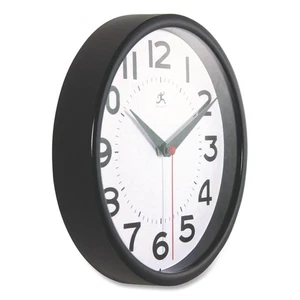 Metro Wall Clock, 9" Diameter, Black Case, 1 Aa (sold Separately) - Picture 1 of 6