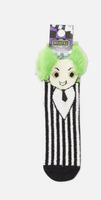 Beetlejuice Black & White Cosy Socks - size 4-8 - Primark - Brand New - Image 1 of 3