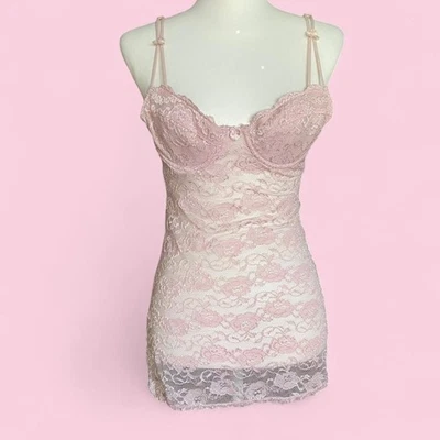 Rampage Women's Pink Slip Lace Top - Image 1 of 4