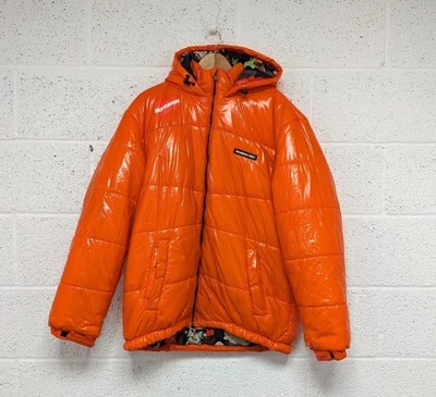 Members Only Nickelodeon Rugrats Hey Arnold CatDog Puffer Jacket Coat Orange XL - Image 1 of 4