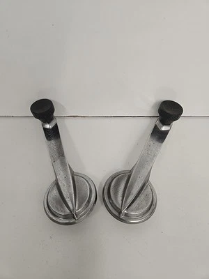 Par de bielas de ventana de vástago redondo perilla negra Ford 1960 C0AB-643348-A Foto 1 de 4