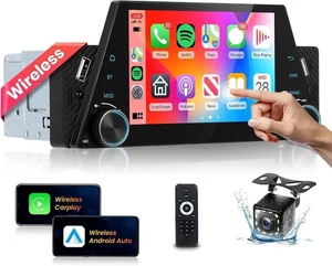 Single DIN Autoradio 5" Touchscreen, Wireless Carplay & Android Auto USB-C - Bild 1 von 7