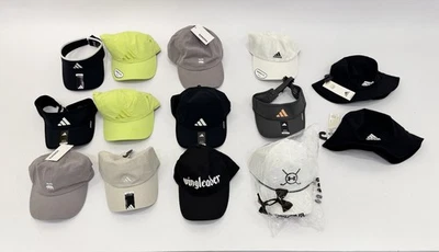 Lote a granel 14 viseiras de desempenho, bonés de beisebol, chapéus de balde marcas sortidas novo com etiquetas - Imagem 1 de 4