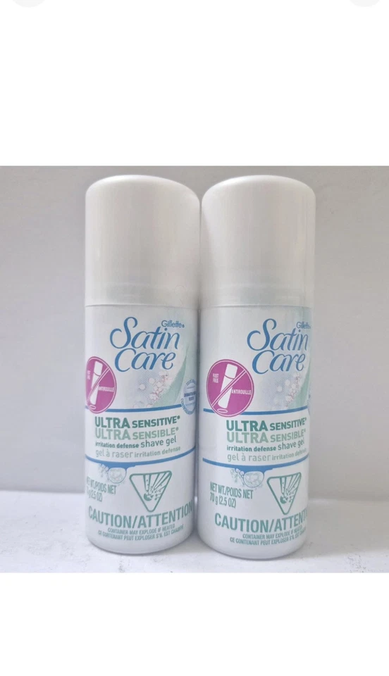Gillette Satin Care Ultra Sensitive Shave GEL 2.5 Oz X 4